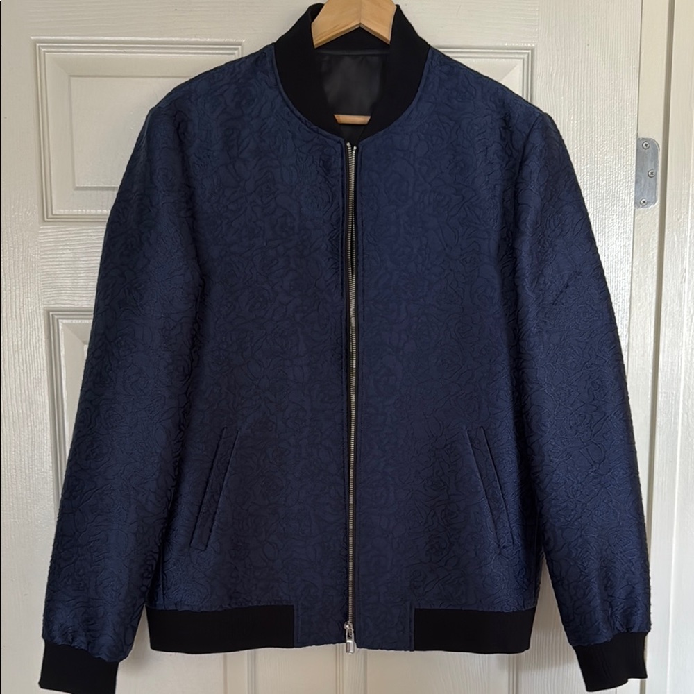 Jacquared Fabric Bomber Jacket